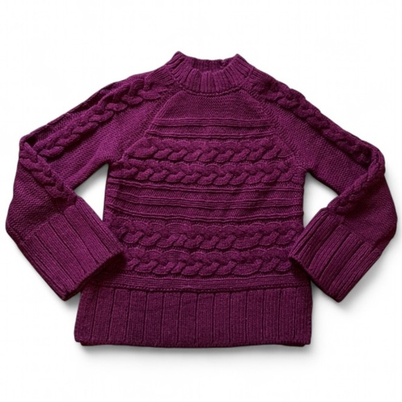 St. John's Bay Sweaters - St. John's Bay Rich Purple Cable Knit Sweater Like New Size Small